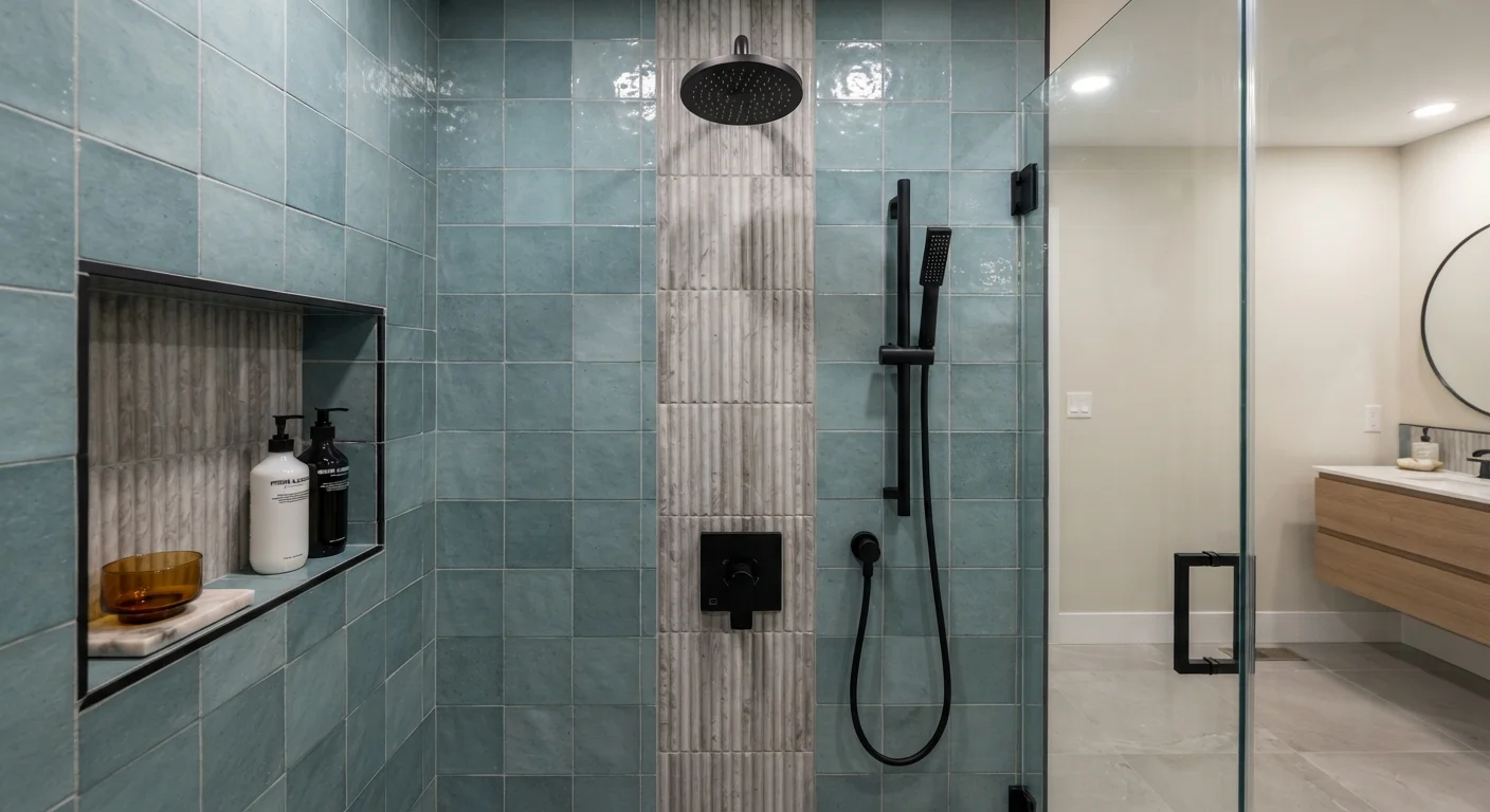 Close technical view of bathroom remodeling services work area.