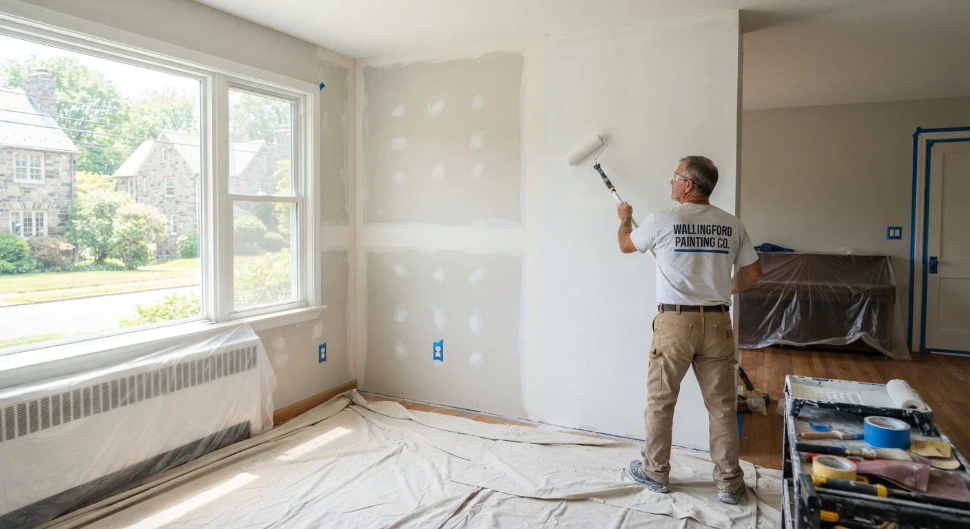 Interior painting preparation in Wallingford